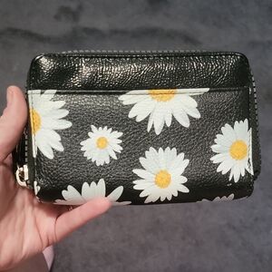 Floral Black Wallet